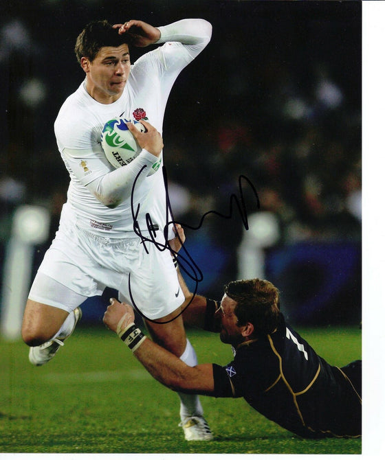 Ben Youngs Signed 10X8 Photo ENGLAND LEICESTER & Lions Rugby AFTAL COA (2346)