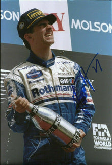  Damon Hill Signed 12X8 Photo Genuine Autograph RENAULT AFTAL COA (3558)