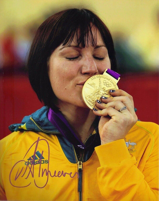 Anna Meares SIGNED 10X8 PHOTO LONDON 2012 OLYMPICS AFTAL COA (A)