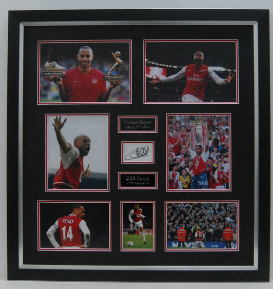 Thierry Henry GENUINE HAND SIGNED Arsenal FC DISPLAY VERY RARE AFTAL COA (A)