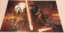  STAR WARS THE FORCE AWAKENS SIGNED POSTER BY 4 18X12 PHOTO RARE AFTAL COA (D)