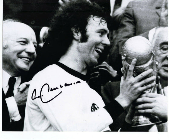 Franz Beckenbauer Signed 10X8 Photo 1974 World Cup GERMANY AFTAL COA (1248)