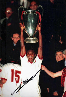  Marcel Desailly Signed 12X8 Photo Autograph A.C. Milan & France AFTAL COA (1731)
