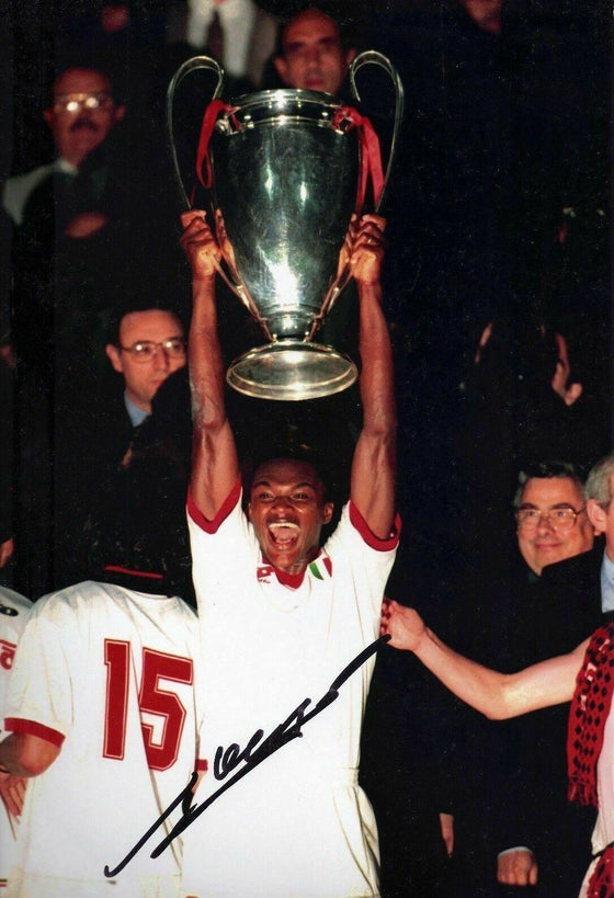 Marcel Desailly Signed 12X8 Photo Autograph A.C. Milan & France AFTAL COA (1731)