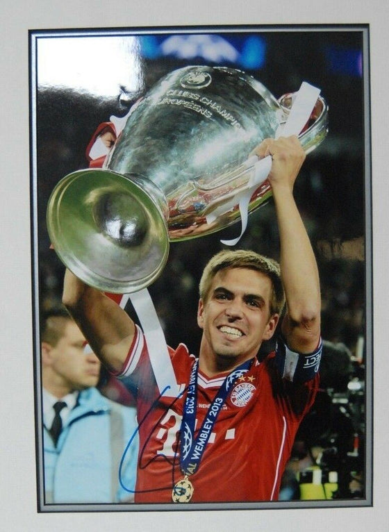 Philipp Lahm Signed 18X12 Photo Mount Display BAYERN MUNICH GERMANY AFTAL COA