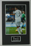 Raul Signed 18X12 Photo Real Madrid Mounted Photo Display AFTAL COA (A)