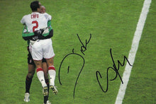  Cafu & Dida SIGNED 12X8 PHOTO A.C. Milan & BRAZIL AFTAL COA (1615)