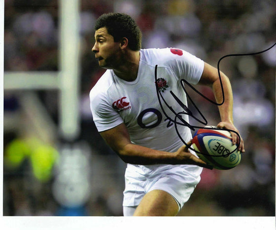 Ben Youngs Signed 10X8 LEICESTER Lions & England Rugby AFTAL COA (2363)