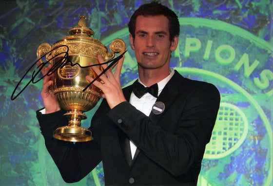 Andy Murray Signed 12X8 Photo Genuine US OPEN TENNIS WIMBLEDON AFTAL COA (J)
