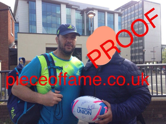 Australia RUGBY Ball Signed by 2015 RUGBY WORLD CUP Squad With Proof