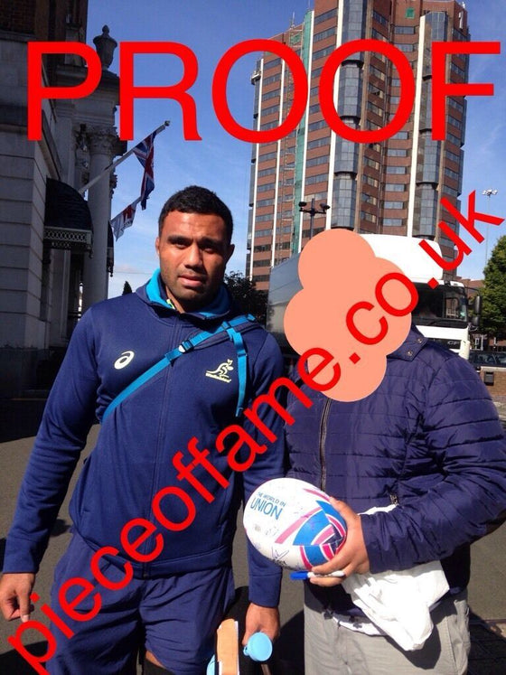 Australia RUGBY Ball Signed by 2015 RUGBY WORLD CUP Squad With Proof