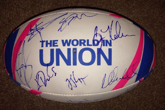 Australia RUGBY Ball Signed by 2015 RUGBY WORLD CUP Squad With Proof