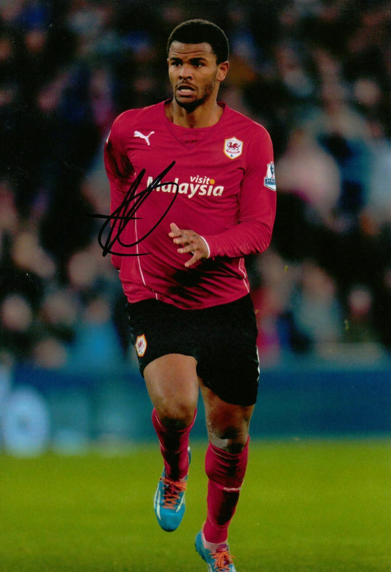 Fraizer Campbell Signed 12X8 Photo Cardiff City AFTAL COA (1624)