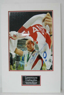  Lawrence Dallaglio Signed 16X12 Photo Mount Display AUTOGRAPH ENGLAND RUGBY (B)