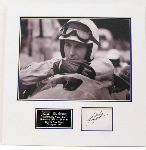 John Surtees Genuine Hand Signed Photo Mount Display AUTOGRAPH (B)