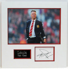  Louis van Gaal Genuine Hand Signed Photo Mount Display MANCHESTER UNITED (A)