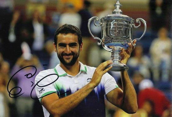 Marin Cilic Signed 12X8 Trophy Photo US Open Tennis AFTAL COA (C)