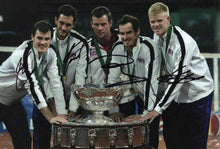 Great Britain Davis Cup WINNING Team Andy Murray 12X8 Photo Genuine AFTAL COA