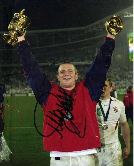 Mike Tindall Signed 10X8 Photo ENGLAND RUGBY Genuine SIgnature AFTAL COA (2380)