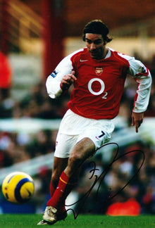  Robert Pires Signed 12X8 Photo Arsenal Genuine AFTAL COA (9041)
