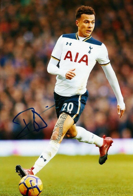 Dele Alli Signed 12X8 Photo ENGLAND SPURS Tottenham Hotspur AFTAL COA (9081)