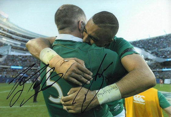Simon Zebo & Devin Toner Signed 12X8 Photo Ireland Rugby AFTAL COA (2258)