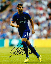  Alvaro Morata Signed 10X8 Photo Chelsea F.C. Genuine Signature AFTAL COA (1111)