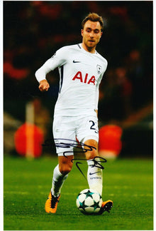  Christian Eriksen Signed 12X8 Photo SPURS Tottenham Hotspur AFTAL COA (9038)