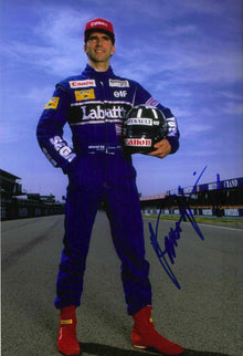  Damon Hill Signed 12X8 Photo Genuine Autograph RENAULT AFTAL COA (3583)