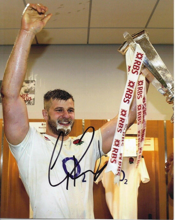 George Kruis Signed 10X8 Photo Saracens & ENGLAND RUGBY PROOF AFTAL COA (2305)
