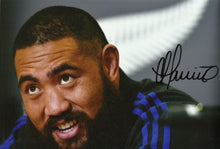  Charlie Faumuina Signed 12X8 Photo New Zealand All Blacks AFTAL COA (2177)