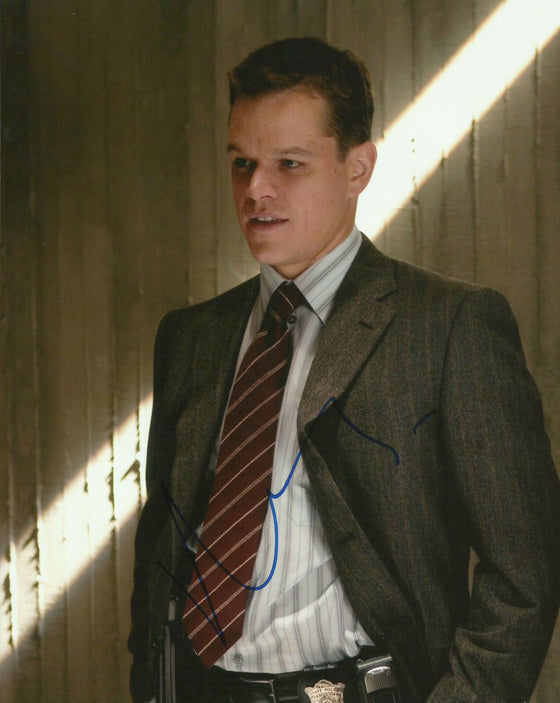 MATT DAMON SIGNED 10X8 PHOTO The Departed AFTAL COA (5534)