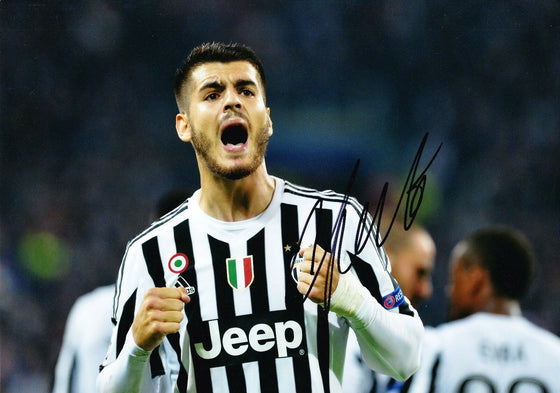 Alvaro Morata Signed 12X8 Photo Juventus Genuine Signature AFTAL COA (1809)