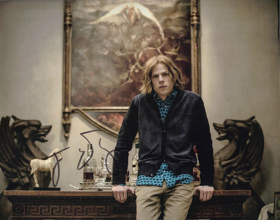 Jesse Eisenberg SIGNED 10X8 Photo Batman v Superman AFTAL COA (5156)