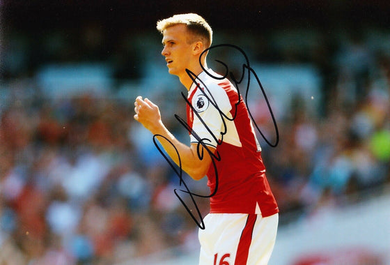 Rob HOLDING Signed 12X8 Photo Arsenal AFTAL COA (9120)