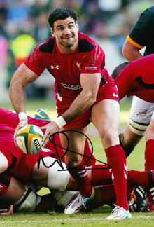  Mike Phillips Signed 12X8 Photo Lions & WALES Rugby AFTAL COA (C)