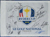 Ryder Cup Team Signed & Framed 2018 Paris PIN FLAG Signed BY 13 AFTAL With COA