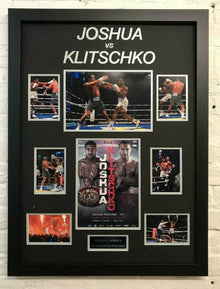  Wladimir Klitschko & Anthony Joshua Signed & FRAMED PROGRAMME AFTAL COA