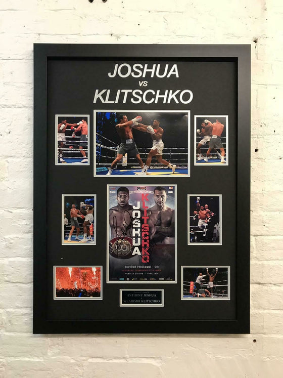 Wladimir Klitschko & Anthony Joshua Signed & FRAMED PROGRAMME AFTAL COA