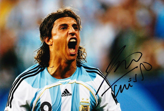 Hernan Crespo Signed 12X8 Photo Argentina AFTAL COA (1625)