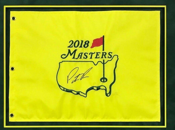 Patrick Reed SIGNED & Framed 2018 MASTERS FLAG Autograph AFTAL COA (FTOMM)
