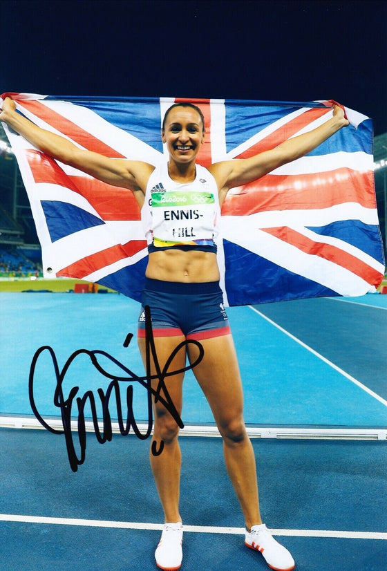 Jessica Ennis Signed 12X8 Photo RIO 2016 Olympics AFTAL COA (J)