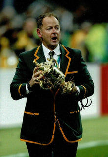  Jake White Signed 12X8 Photo SPRINGBOKS South Africa AFTAL COA (2216)