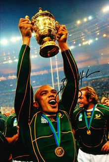  Bryan Habana Signed 12X8 Photo SPRINGBOKS South Africa AFTAL COA (2193)