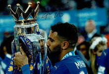  Riyad Mahrez Signed 12X8 Photo Leicester City F.C. Genuine COA AFTAL (A)