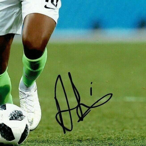 Alex Iwobi Signed 12X8 Photo Everton & Nigeria Genuine Signature AFTAL COA (A)