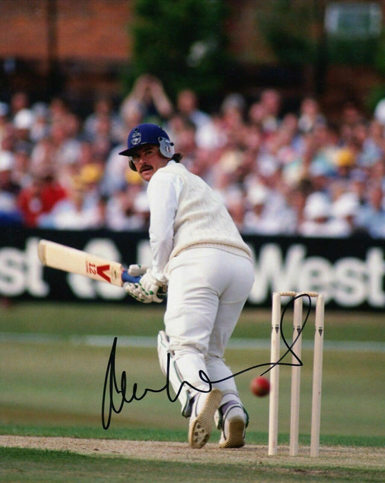 Allan Lamb Signed 10X8 PHOTO England Cricket Legend AFTAL COA (A)