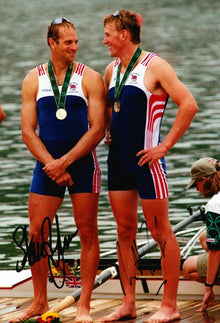  Steve Redgrave & Matthew Pinsent Signed 12X8 Photo ATLANTA 1996 AFTAL COA (A)