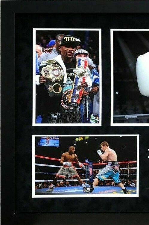 Floyd Mayweather Signed & FRAMED Boxing GLOVE REYES TBE TMT AFTAL COA (J)