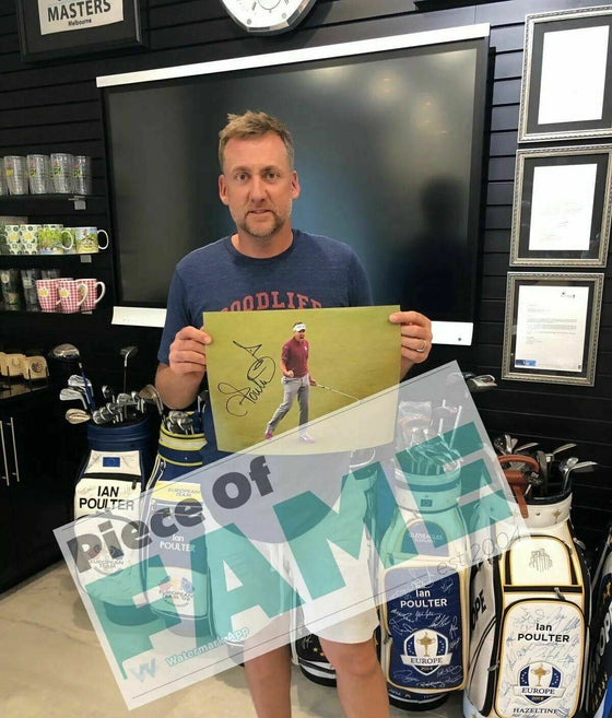 Ian Poulter Signed 16X12 Photo Ryder Cup Legend Private SIGNING AFTAL COA (C)